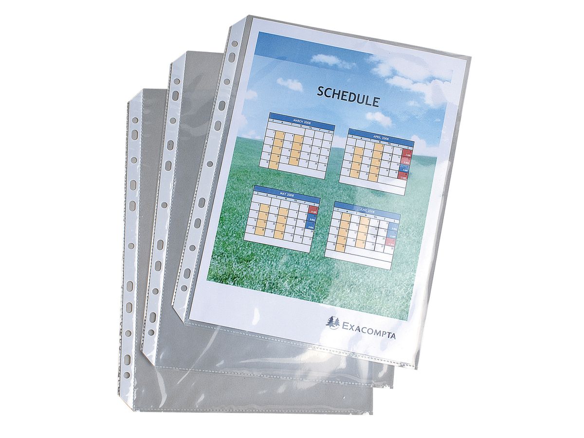 EXACOMPTA Poches prospectus PP 55my A4 5834E pour Exashow 20 pcs. (3130630058342)