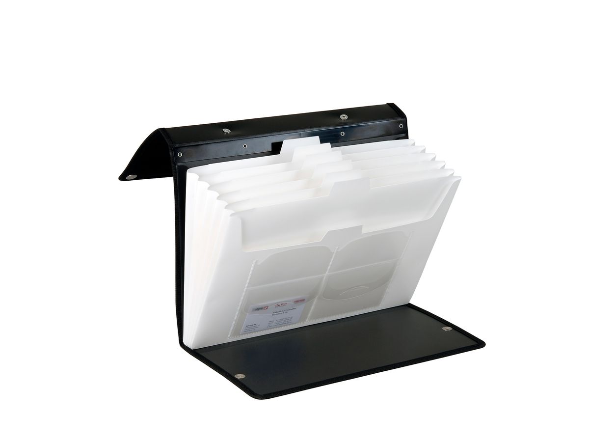 DUFCO 3-Way Flip File A4 51500.03843 nero 6 scomp. (7612176076845)