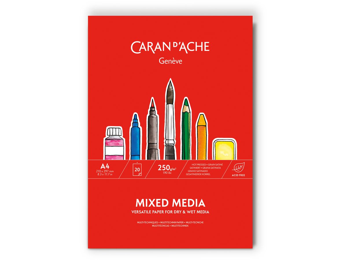 CARAN D'ACHE Blocco da disegno A4 454.114 20 fogli 250g/m2 (7630002349574)