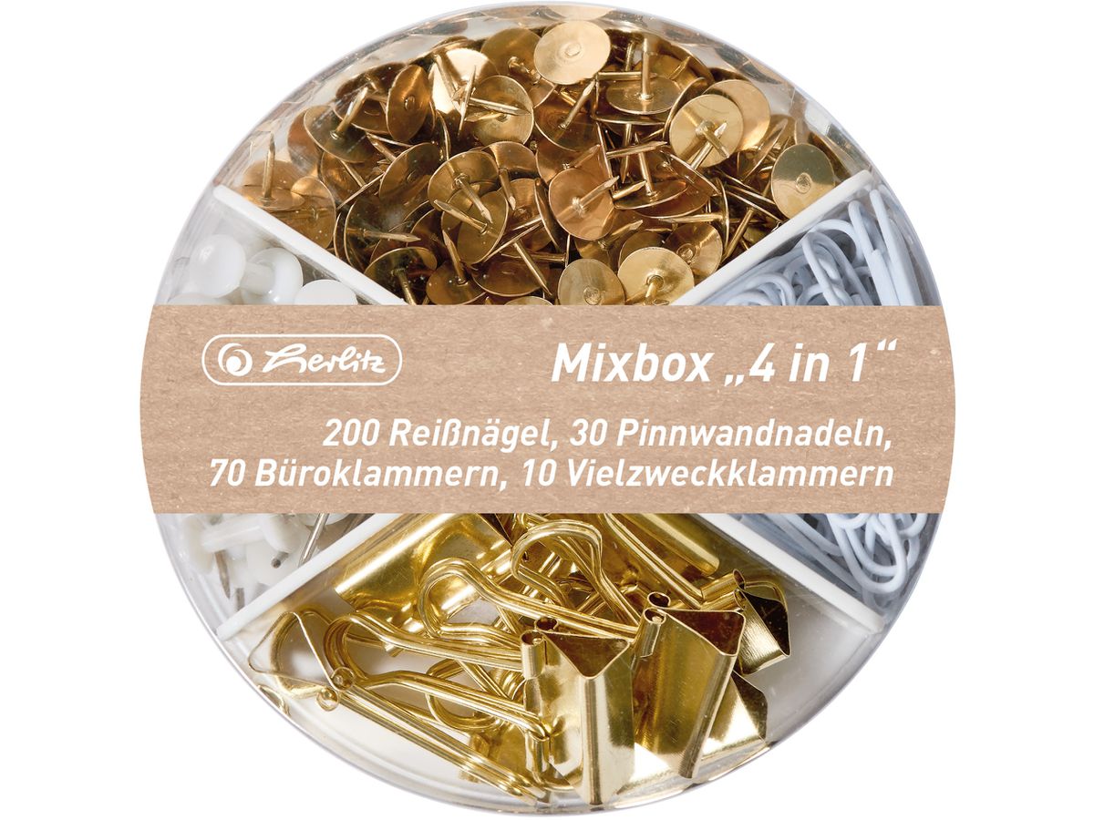 HERLITZ Mixbox 4 in 1 Pure Glam 50021833 blanc, or 40 flls. (4008110574400)