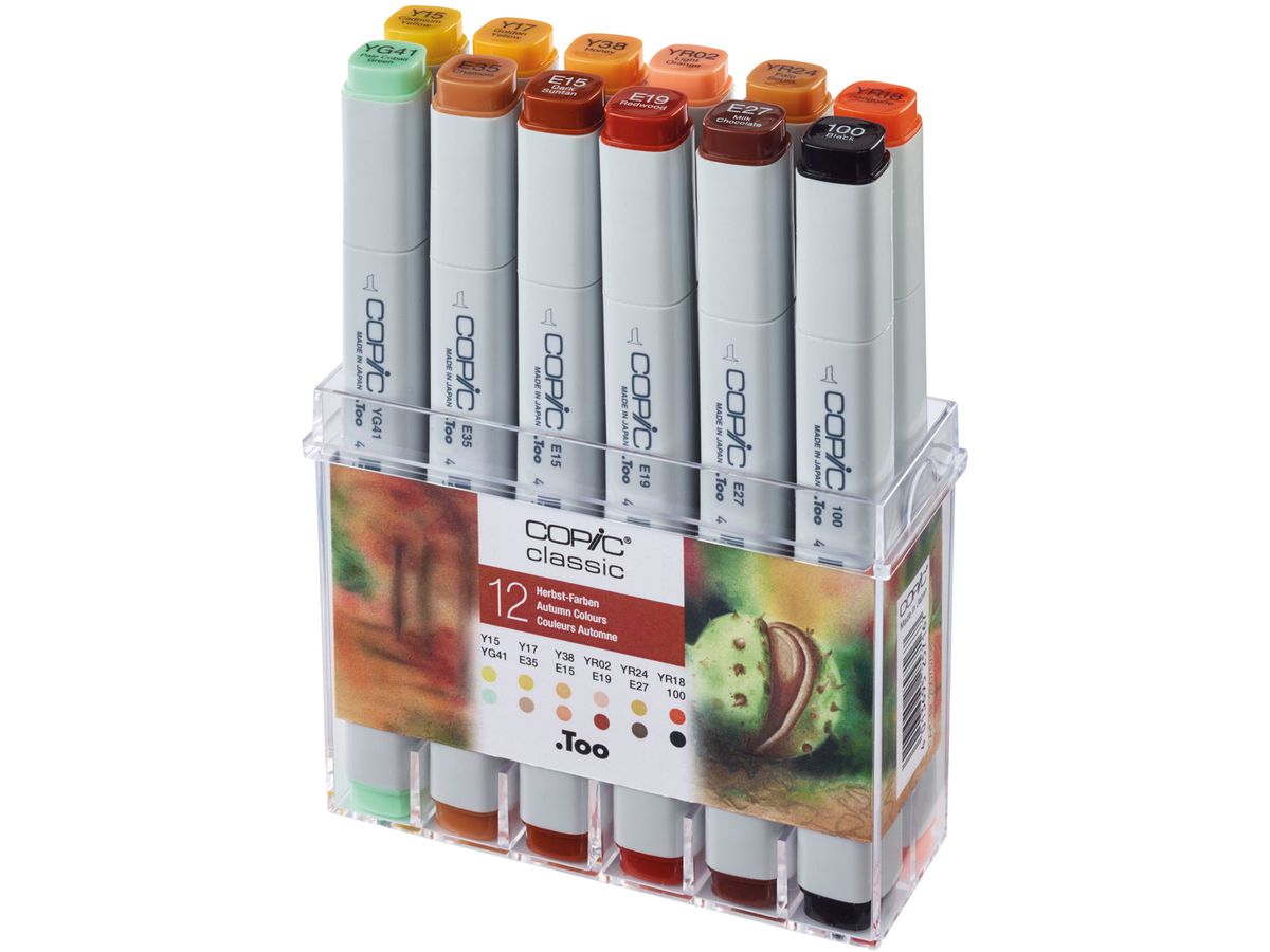 COPIC Marker Classic 20075708 autumn colours, 12 pcs. (4013695257167)