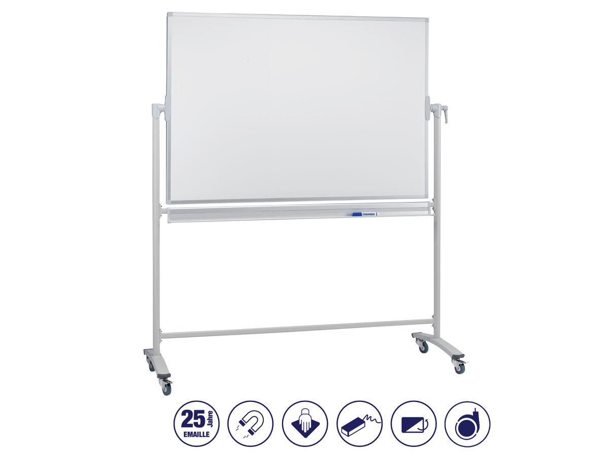 FRANKEN Tableau tournant 150x100cm ST202 gris émaillé (4016946003186)