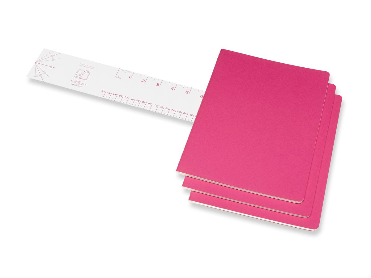 MOLESKINE QuadernoxL 3x 25x19cm 629667 rigato, pink, 120 pagine (8058647629667)