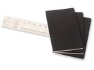 MOLESKINE Notizheft Cahier A5 496-3 kariert, schwarz 3 Stück (9788883704963)