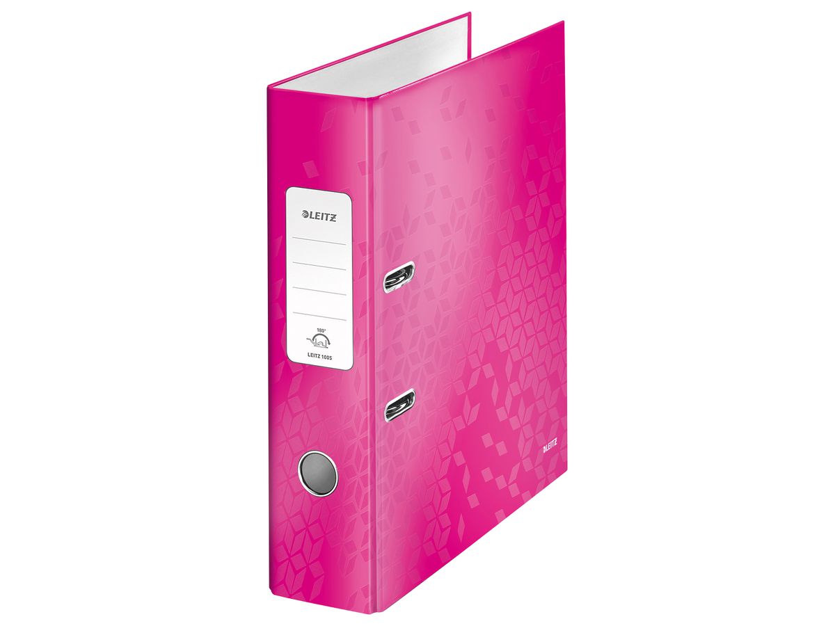 LEITZ Classeur WOW 180° 8cm 10050023 pink A4 (4002432394678)