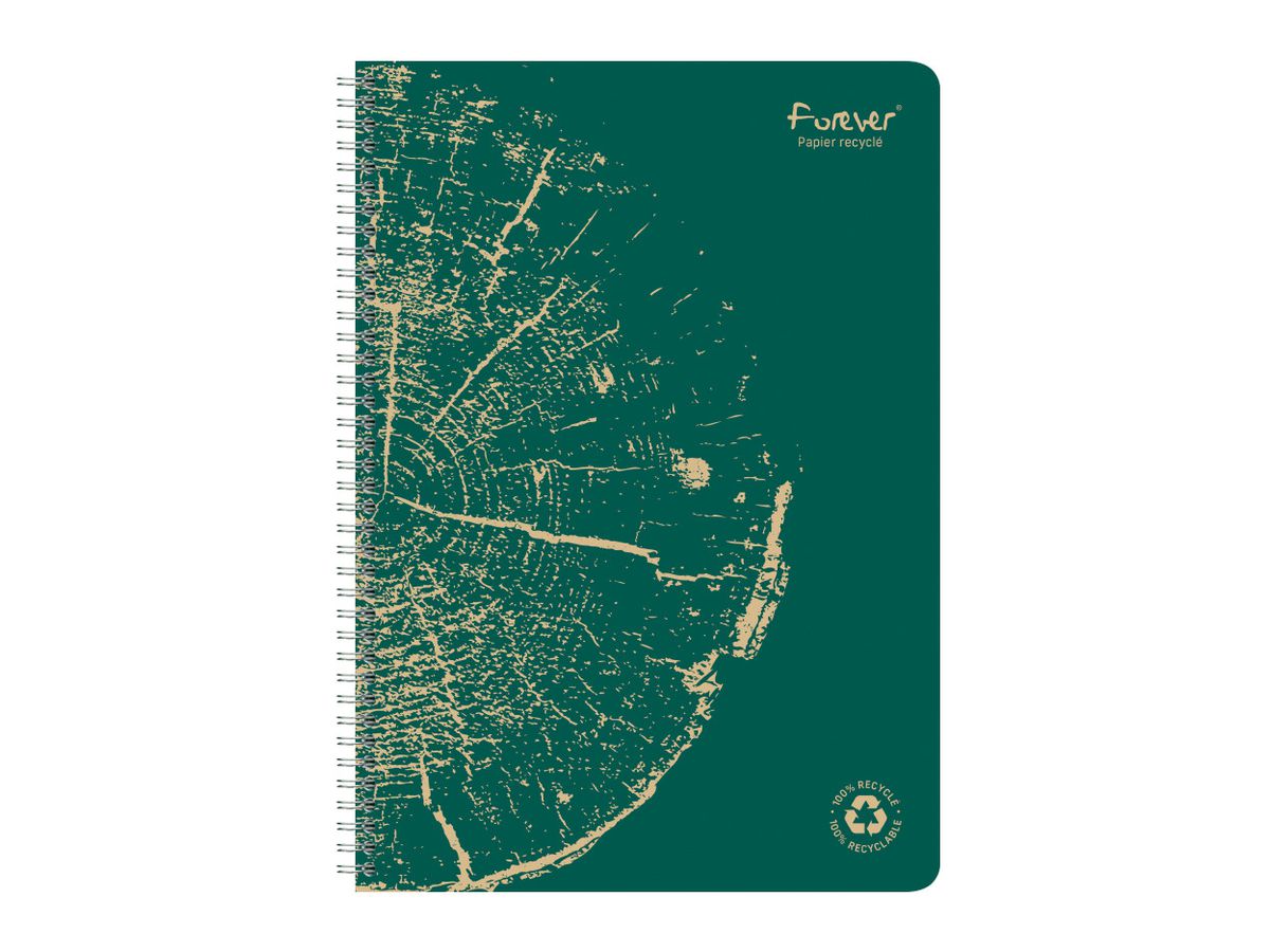 CLAIREFONTAINE Cahier spirales FOREVER A4 68406C ligné, assorti 60 f. (3210330684062)