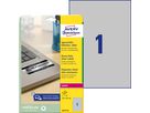 AVERY ZWECKFORM Typenschild-Labels 210x297mm L6013-20 silber,Laser 20 St./20 Blatt (4004182060131)