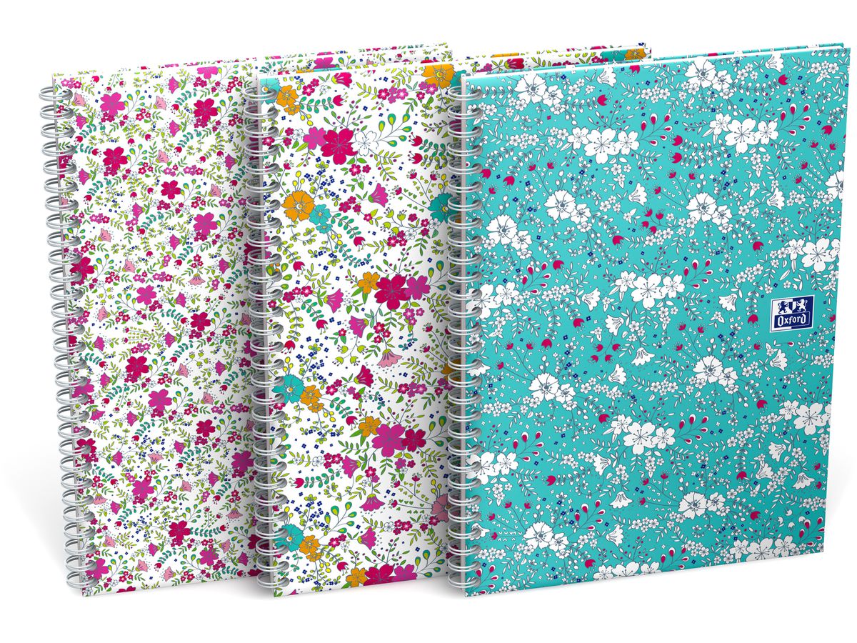 OXFORD Carnet spirale ForMe Floral B5 400094959 ligné 7mm, 90g 60 flls. (3020120113449)