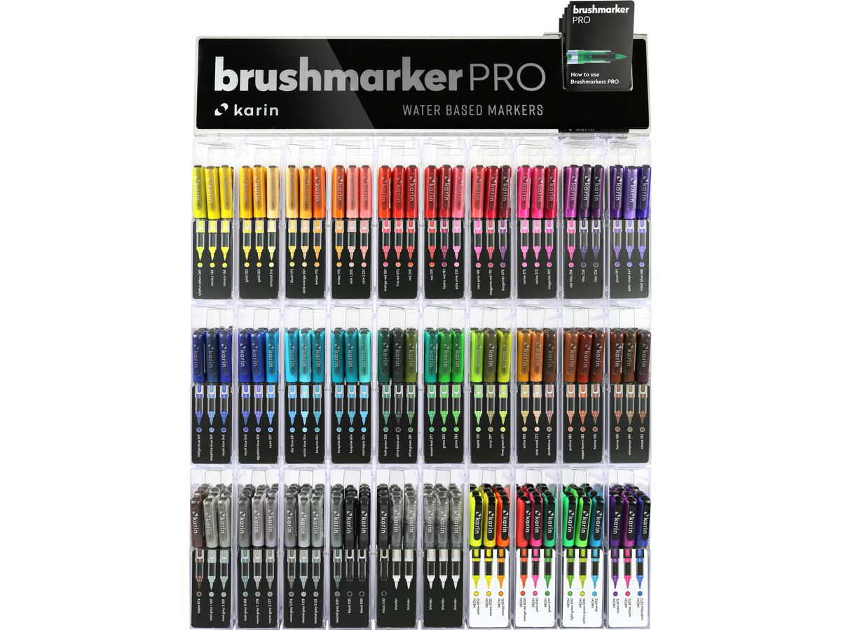 KARIN Brush Marker PRO 27C14 Display 360 pcs. (5904446025922)