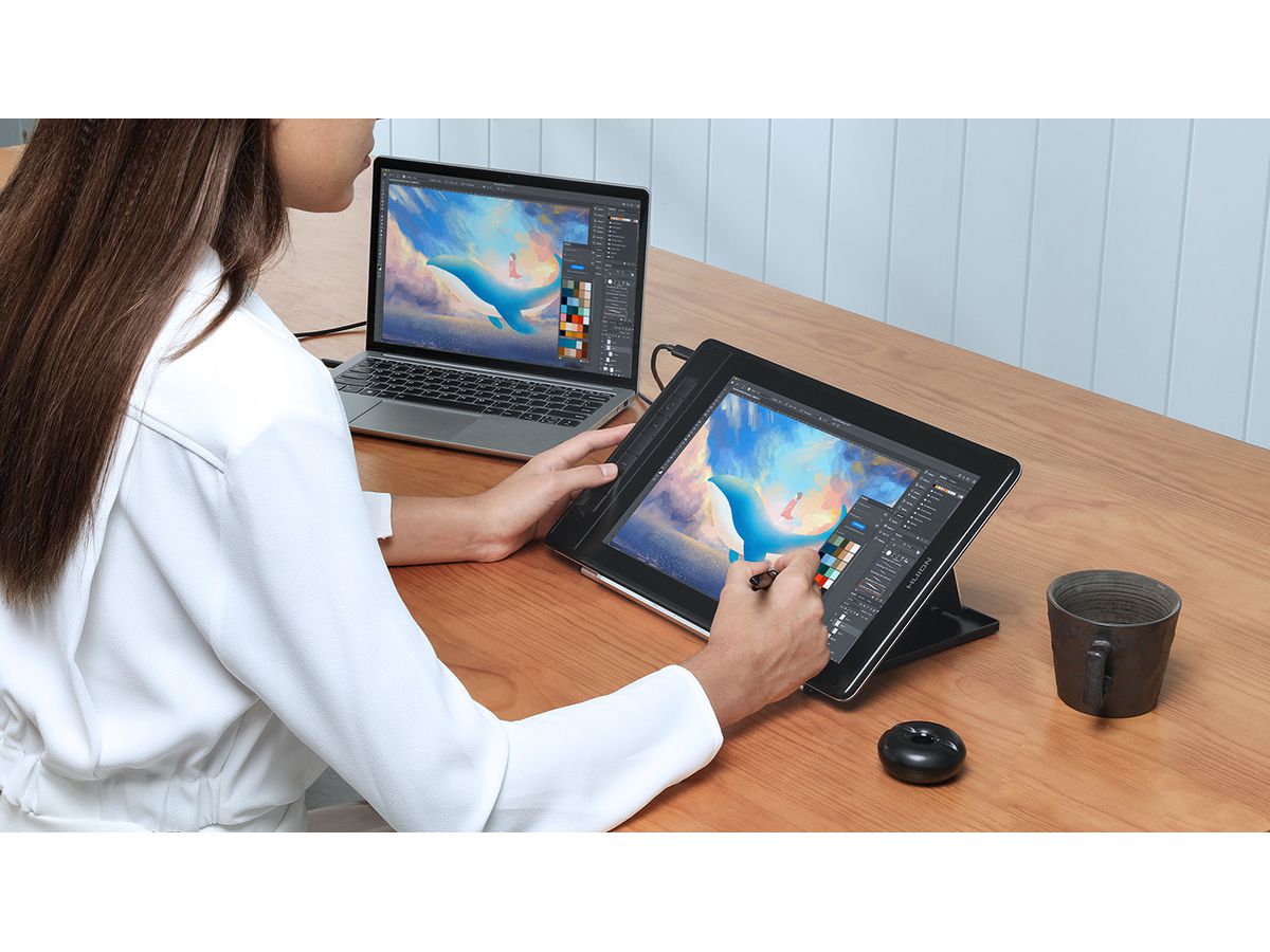 HUION Kamvas Pro 13 2.5K IPS Silver GT1302 8192Levels, 7 Keys USB-C (6930444802530)