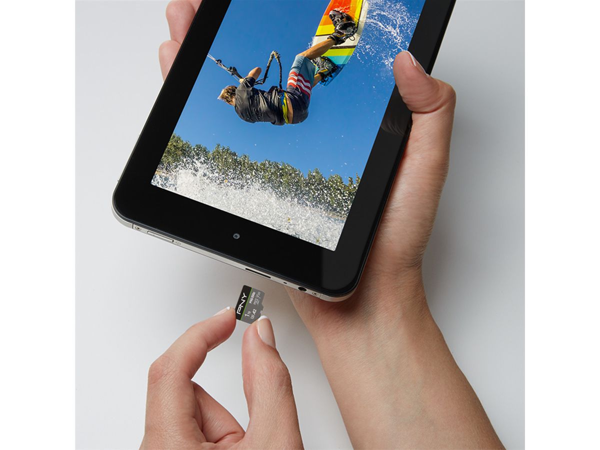 PNY micro-SDXC Pro Elite 1TB PSDU1TBV3 UHS-I U3 A2 & adapter (0751492639079)
