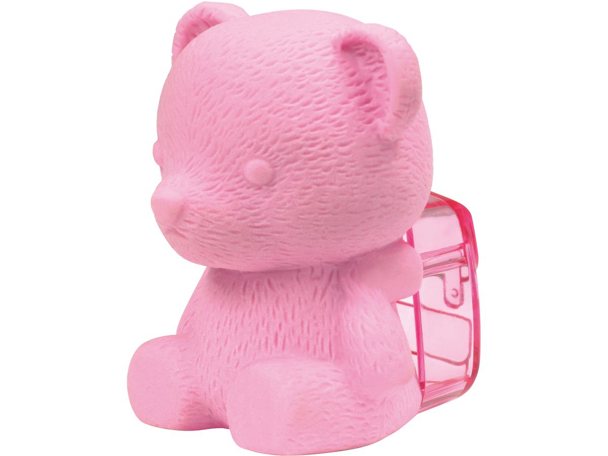 WESTCOTT Taille-crayon/Gomme effac. 3D E-66063 00 Ours, rose (4027521515321)