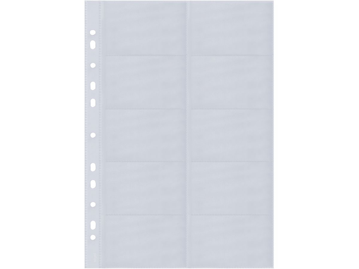 SIGEL Visitenk.-Ringb.Hüllen 90x58mm VZ351 2-reihig, A-Z 10 Stück (4004360980374)