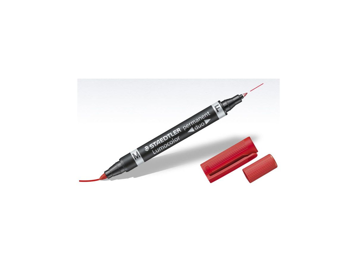 STAEDTLER Lumocolor DUO 348 0.6/1.5mm 348-2 rouge perm. (4007817348000)