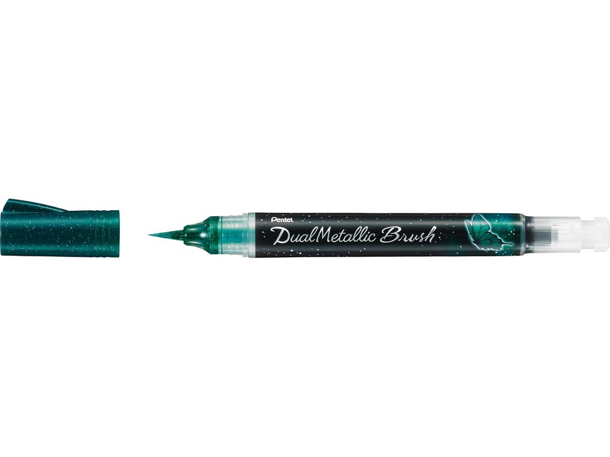 PENTEL Brushpen Dual Metallic XGFH-DD vert (0884851056603)