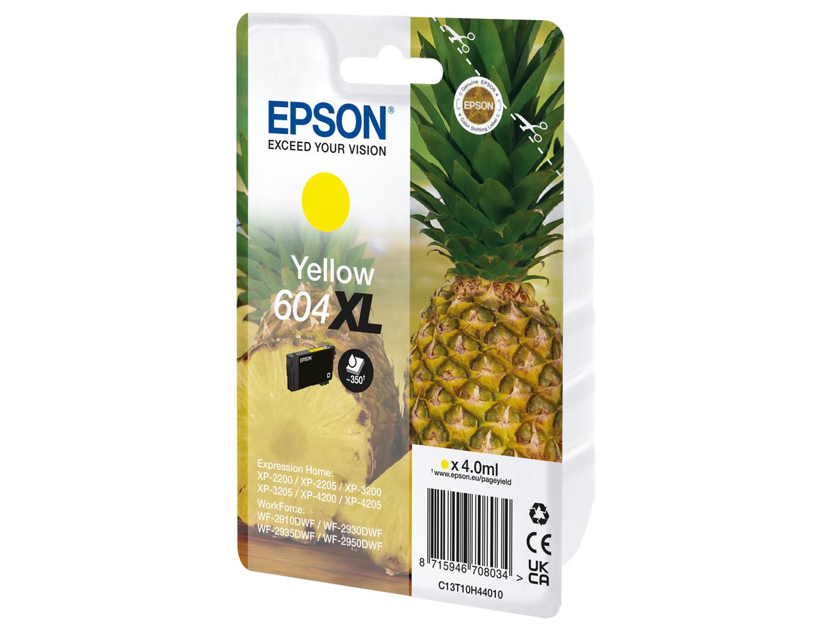 EPSON Cartouche d'en. 604XL yellow T10H44010 WF-2910/30/50 350 pages (8715946708034)
