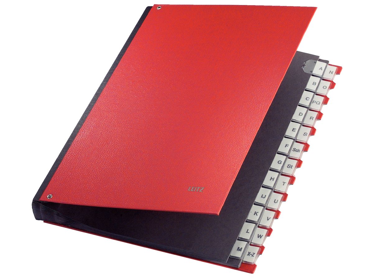 LEITZ Cartella PP A-Z 59240025 rosso 24 scomp. (4002432311729)