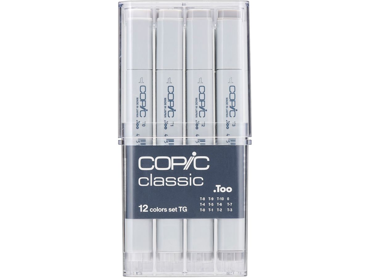 COPIC Marker Classic 20075153 grey-Set TG, 12 pcs. (4511338063330)