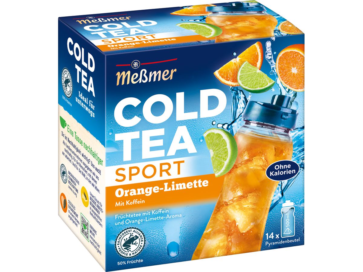 MESSMER Cold Tea Sport Orange Limette 10824400 Beutel 2.75g, 14 Stk. (4002221050174)