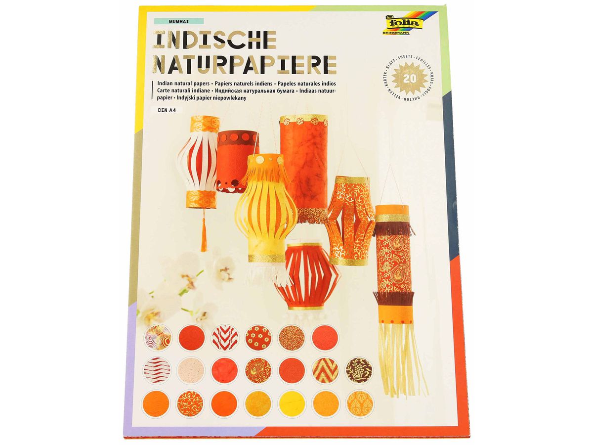 FOLIA Motivblock 550402 Col. Indiamubai, rot/orange (4001868090734)