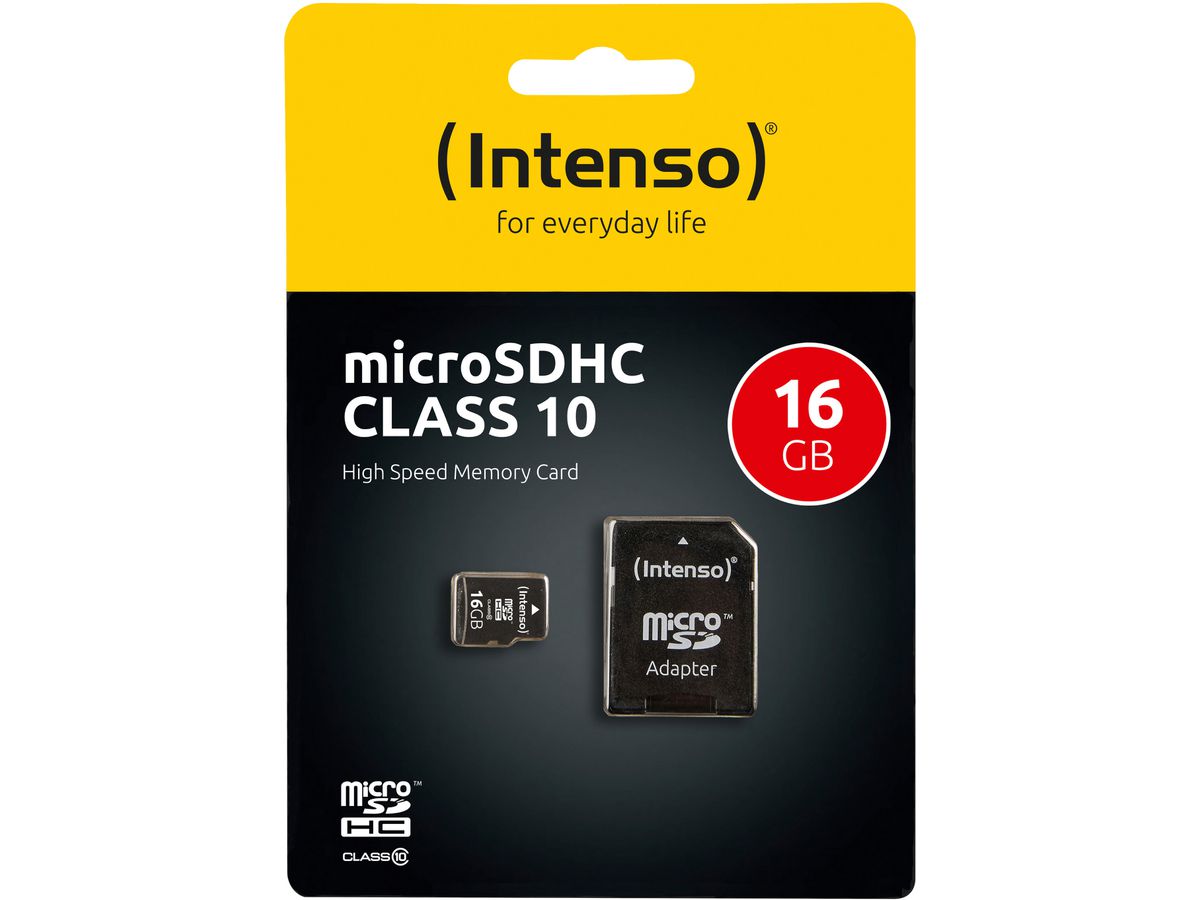 INTENSO Micro SDHC Card 16GB 3413470 Class 10 (4034303016136)