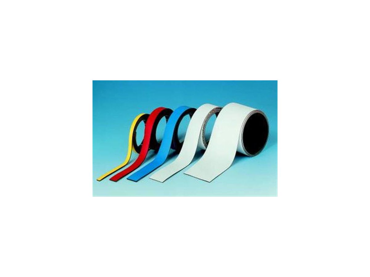 MAGNETOPLAN Ruban Magnetoflex PVC 17330 blanc, 10 pcs. 30mmx1m (4013695011714)