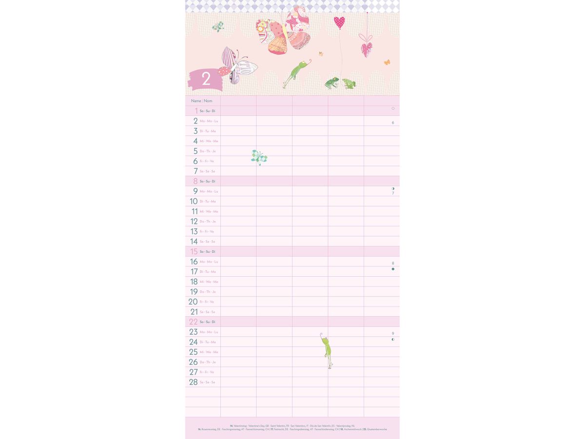 ALPHA EDITION Familienplaner Turnowsky 2026 360411 1M/1S ML 5 Spalten 22x45cm (4069095004115)