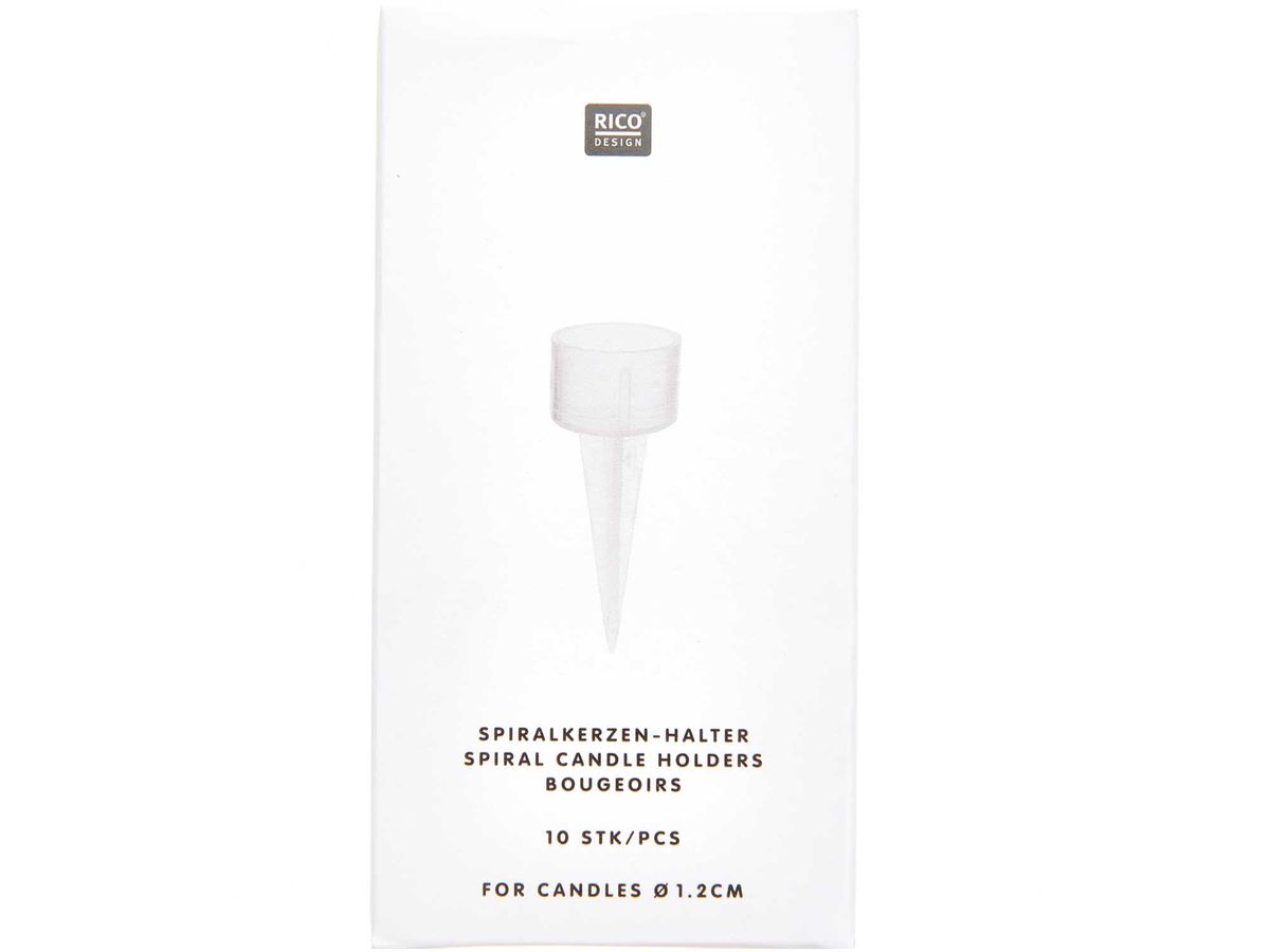 RICO DESIGN Candele a spirale 10 pezzi 400115 Trasparente (4051271212889)
