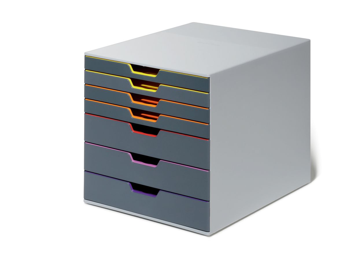 DURABLE Set tiroirs Varicolor 7 760727 gris/multicolore 7 compart. (4005546701943)