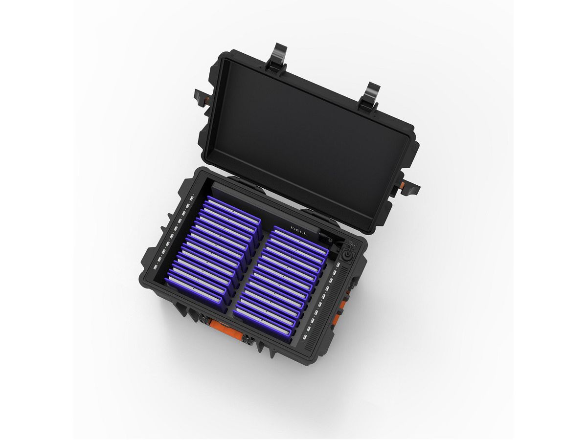 PORT Charging Suitcase 901961 20 Tablets+1 Notebook,Black (3567049019617)