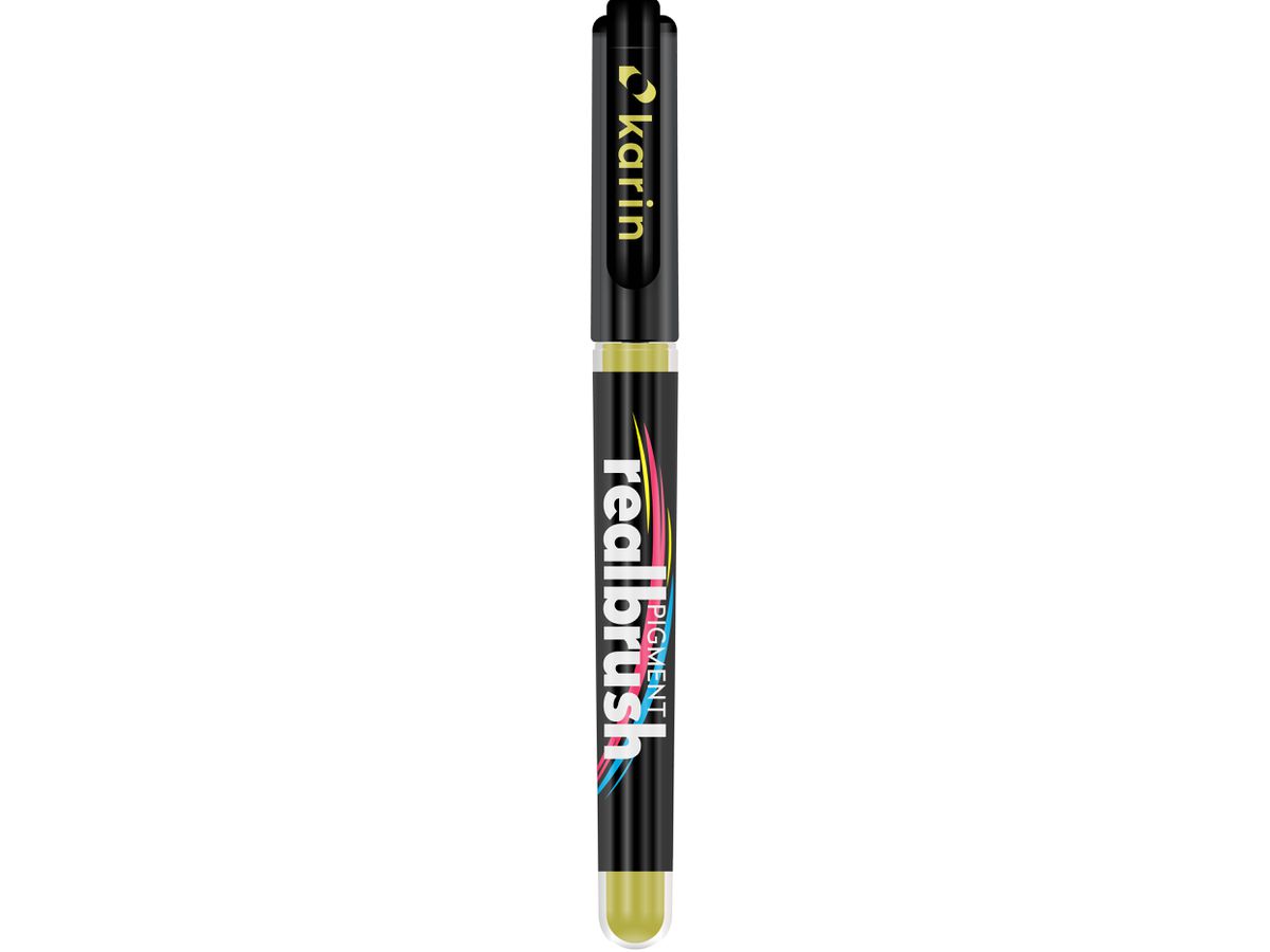 KARIN Real Brush Pen 0.4mm 33Z100 Pigment, jaune pastel (5904446031695)