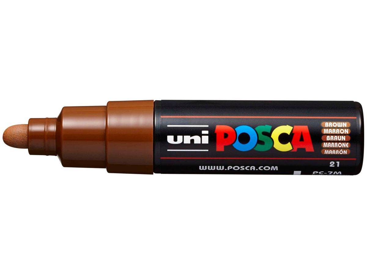 POSCA Marker 4.5-5.5mm PC-7M BROWN braun, Rundspitze (4902778228371)