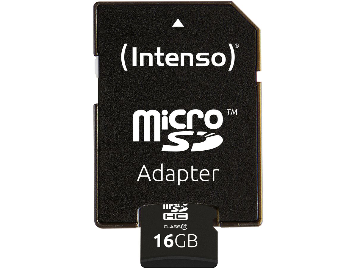 INTENSO Micro SDHC Card 16GB 3413470 Class 10 (4034303016136)