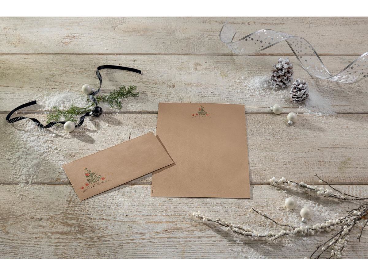 SIGEL Weihnachts-Umschlag 11x22cm DU255 Apples Kraftpapier 50 Stk (4004360795145)