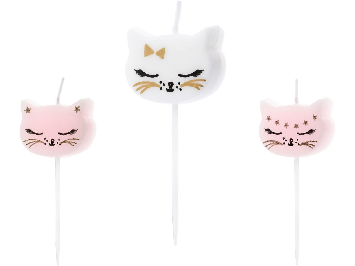 PARTYDECO Bougies d'anniversaire SCS-4 Chatons 6 pièces (5900779105768)