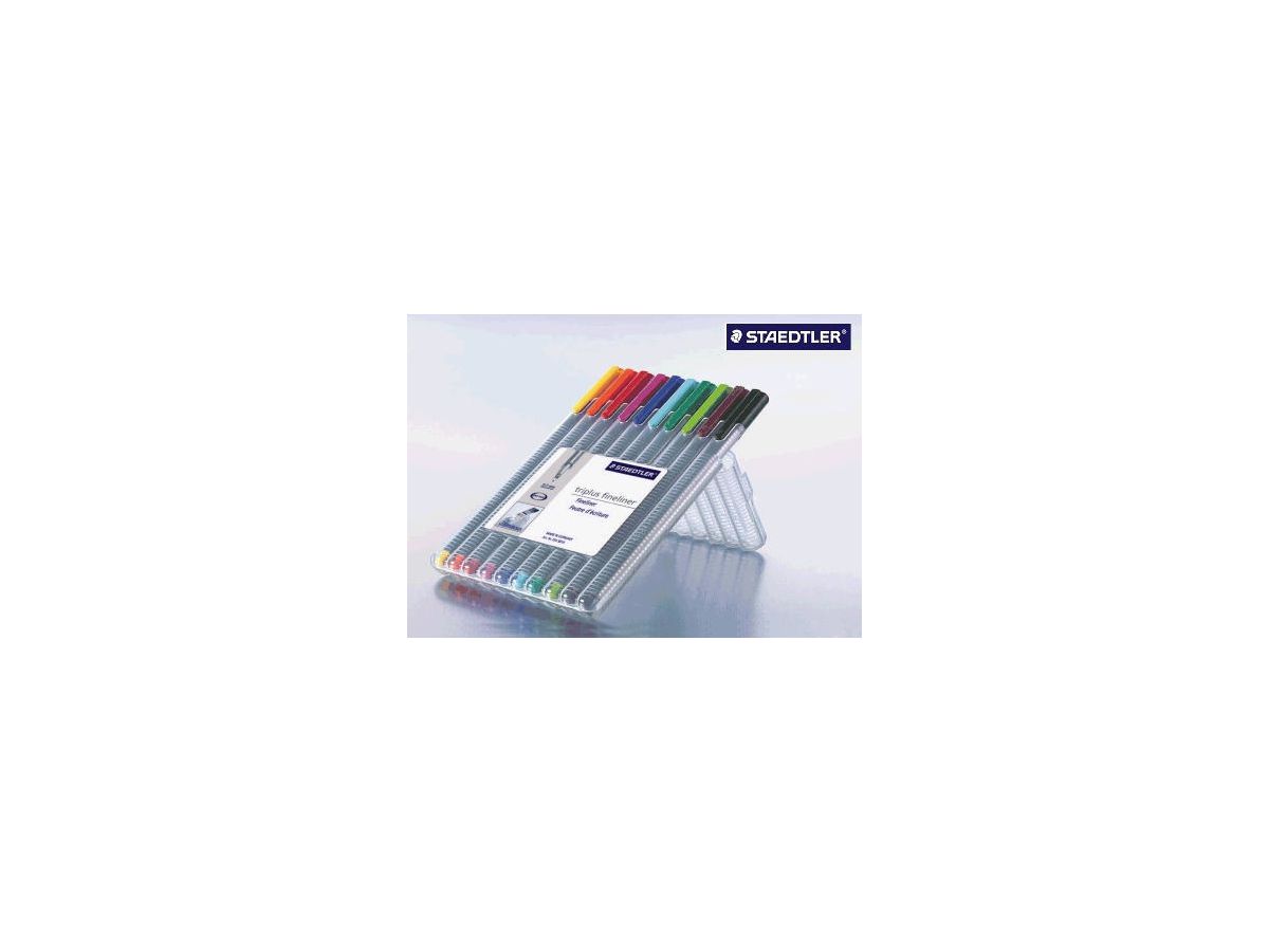 STAEDTLER Feinschr. triplus 334 0,3mm 334 SB10 10 Farben ass. (4007817334010)