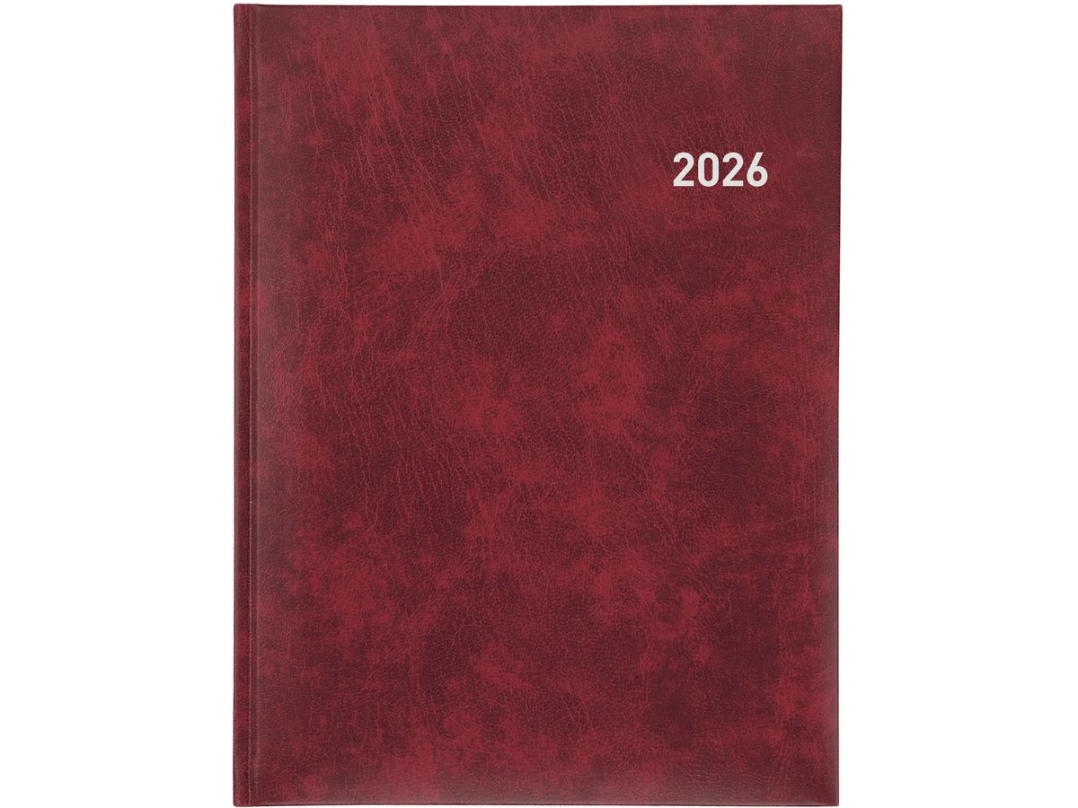 BIELLA Geschäftsagenda Orario 2026 809301470026U 1W/2S weinrot ML 17.8x23.5cm (7611365524396)