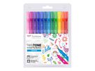 TOMBOW Penna Fibra TwinTone Marker WS-PK-12P-3 Rainbow 12 pezzi (4003198142664)