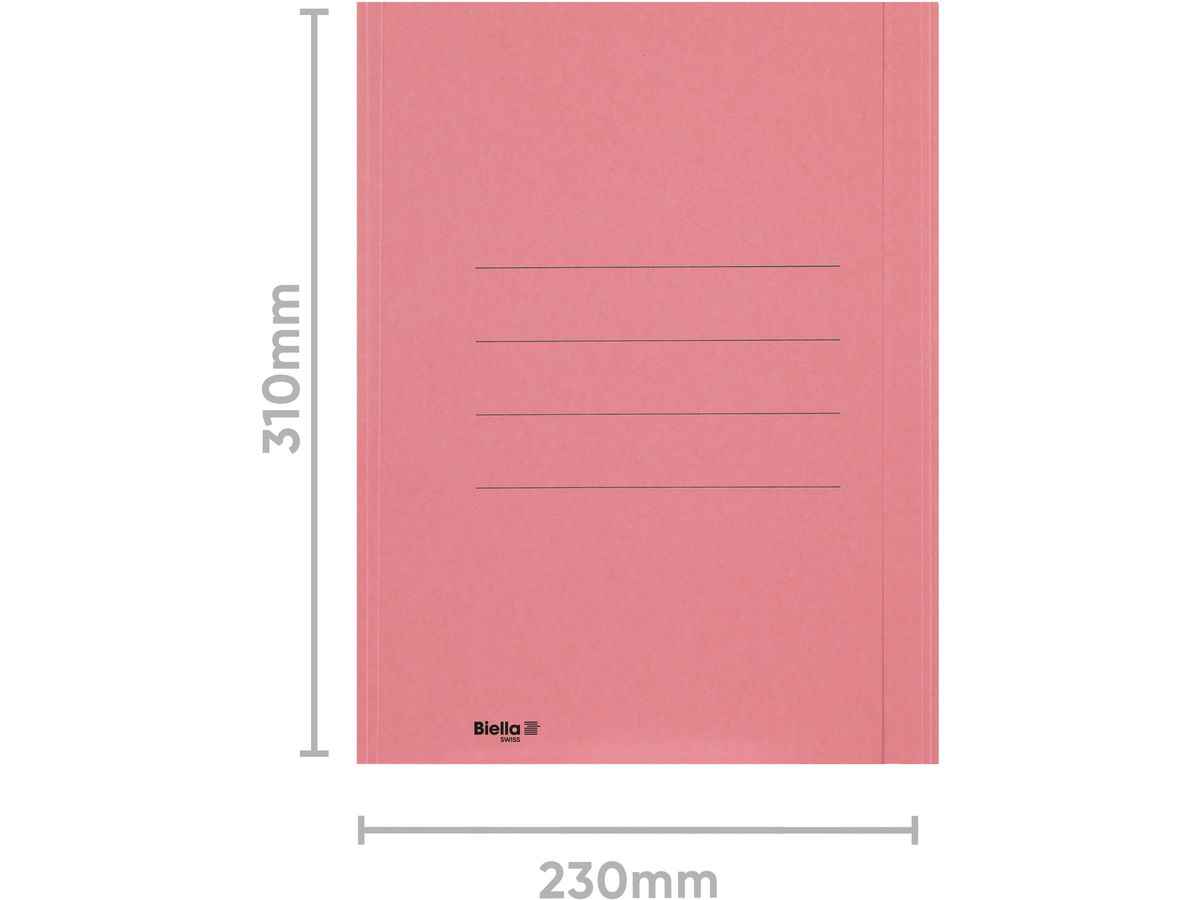 BIELLA Dossier-chemise A4 25040145U rouge 240g/m2 50 pcs. (7611365216819)