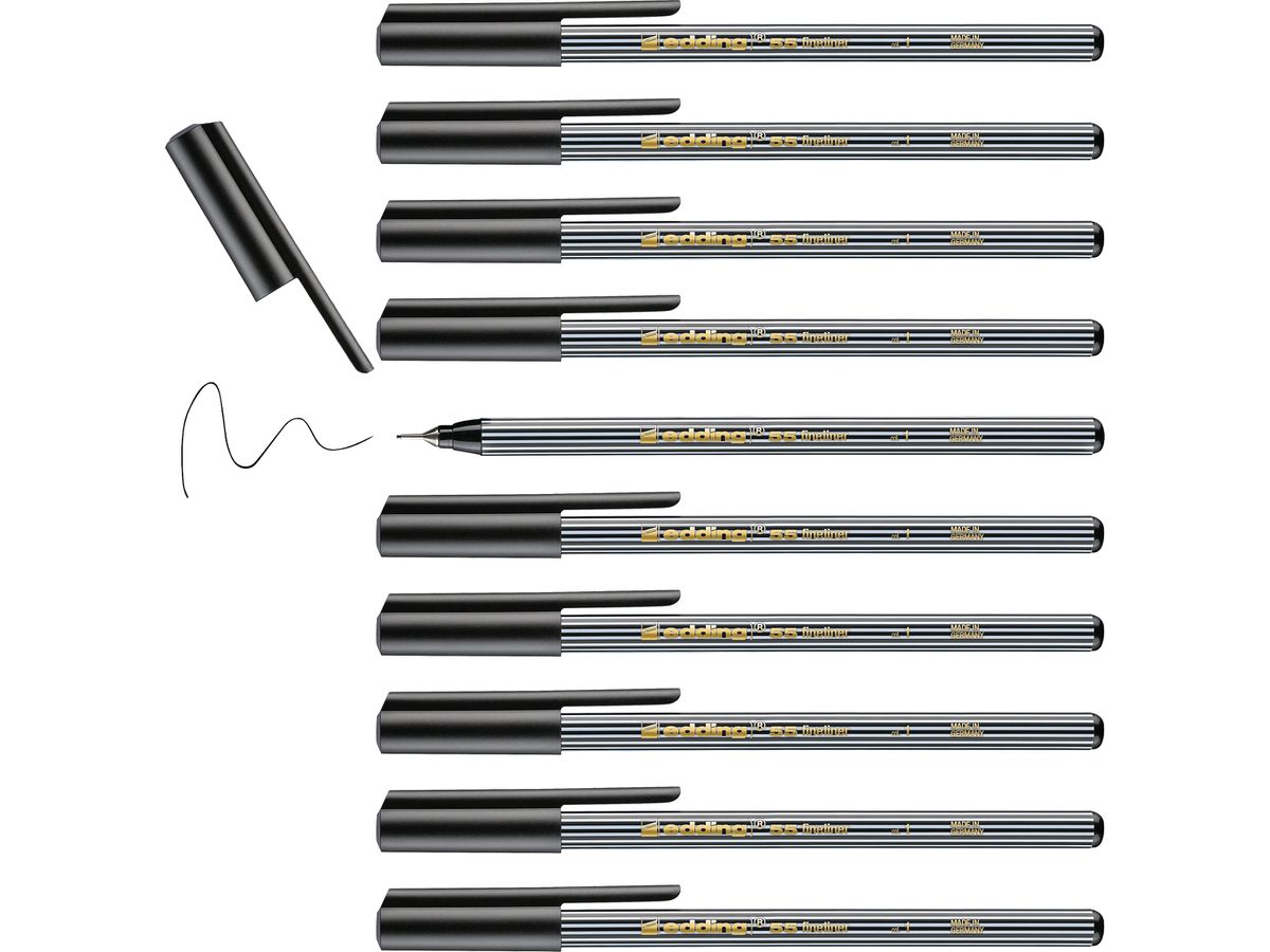 EDDING Fineliner 55 0,3mm 55-1 noir (4004764338689)