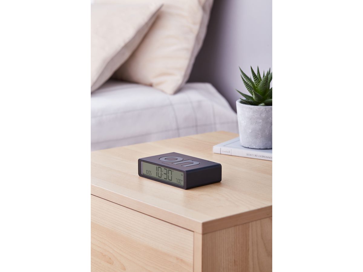 LEXON Réveil Flip Classic LR157N0 noir, USB-C (3660491209381)