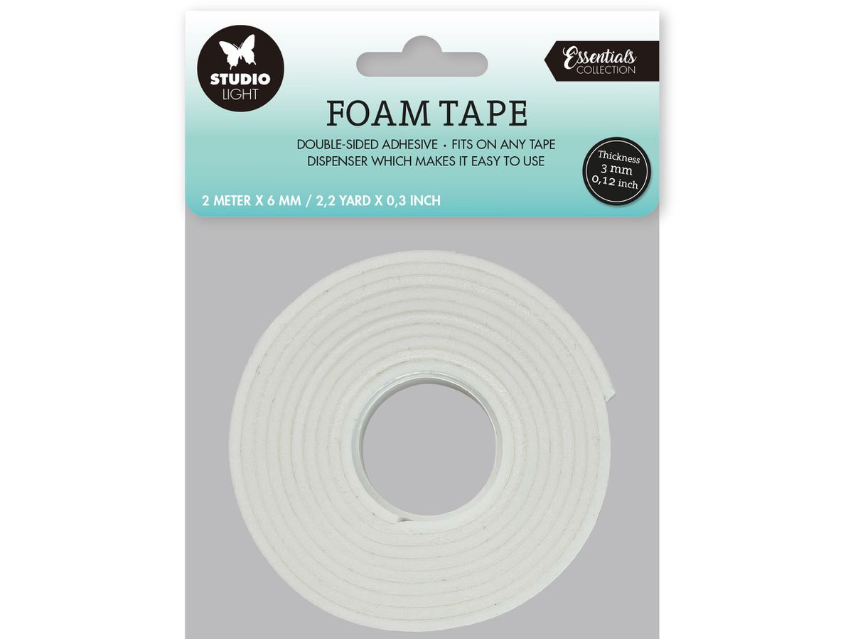 SIZZIX Ruban adhésif mousse 0.3cm FOAMT04 double face 2 mètres (8713943137512)