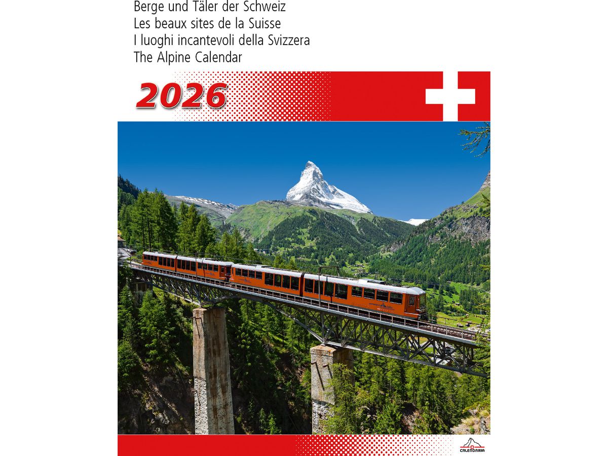 CALENDARIA Bildkalender 2026 9783036205304 Berge + Täler ML 31x40cm (9783036205304)