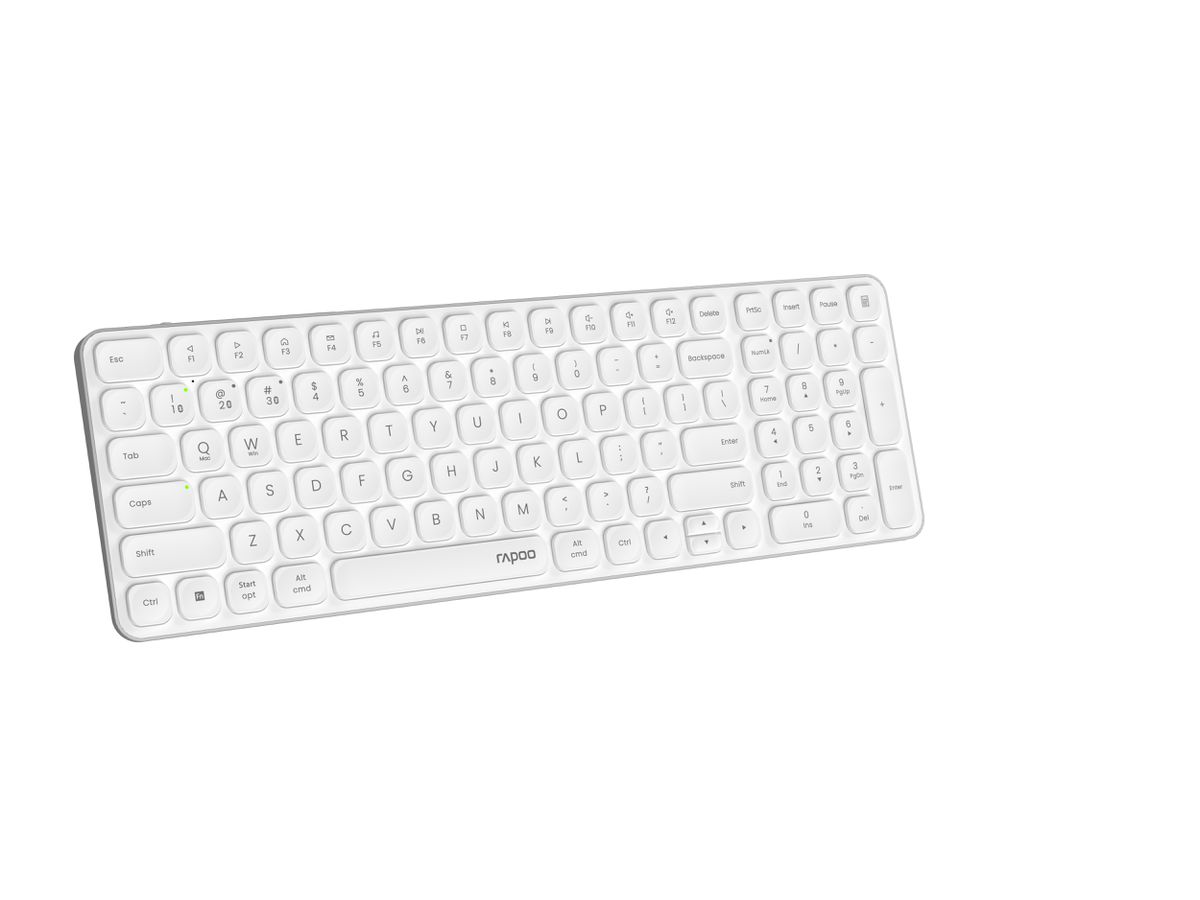 RAPOO E9710 ultraslim Keyboard 12643 Wireless, White (6940056126436)