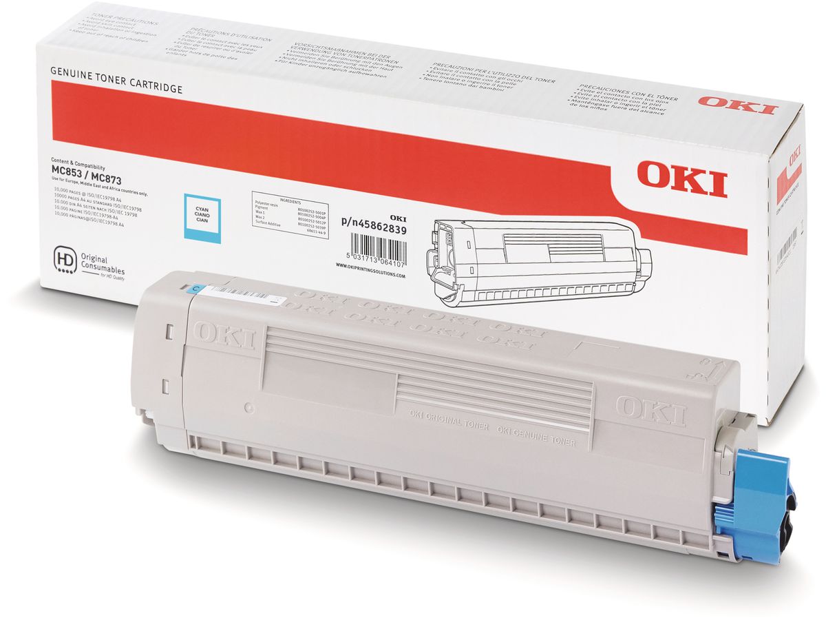 OKI Toner cyan 45862839 MC853/873 7300 Seiten (5031713064190)