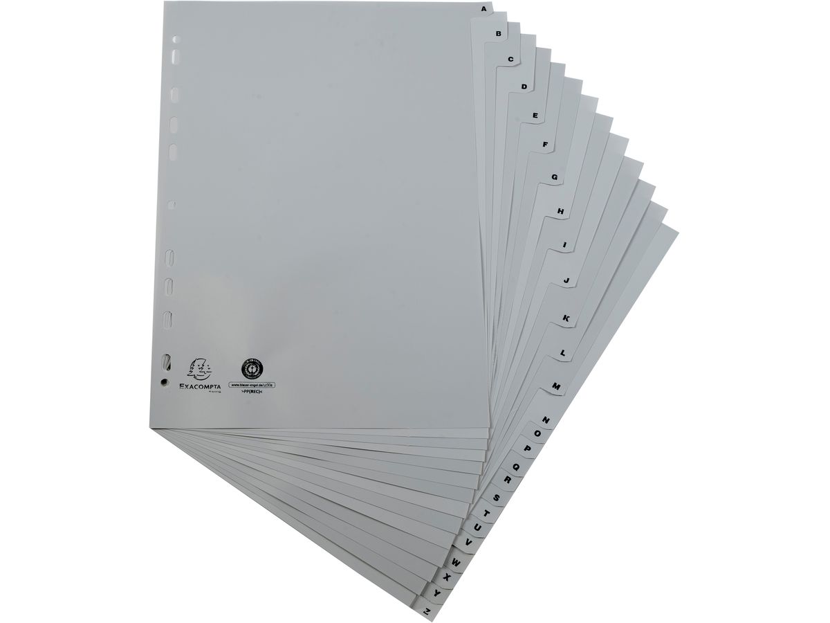 EXACOMPTA Registro PP A4 1726E grigio A-Z 26 pezzi (3130630017264)