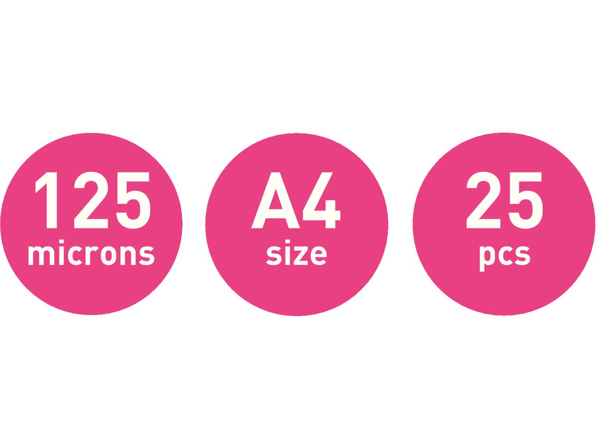 LEITZ Pochettes à plastifier A4 74820000 brillant, 125my 25 pcs. (4002432397662)