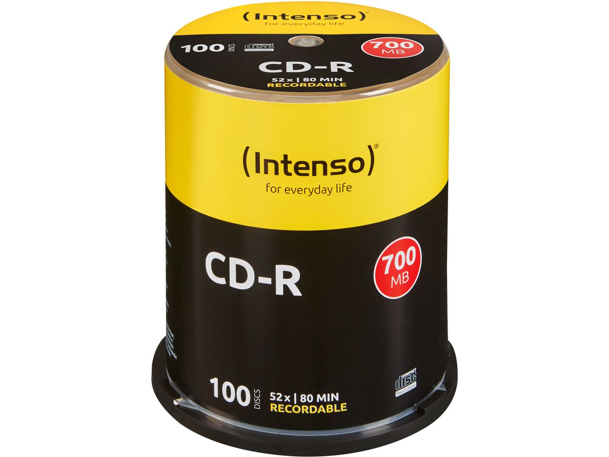 INTENSO CD-R Cake Box 80MIN/700MB 1001126 52X 100 PCS (4034303003044)