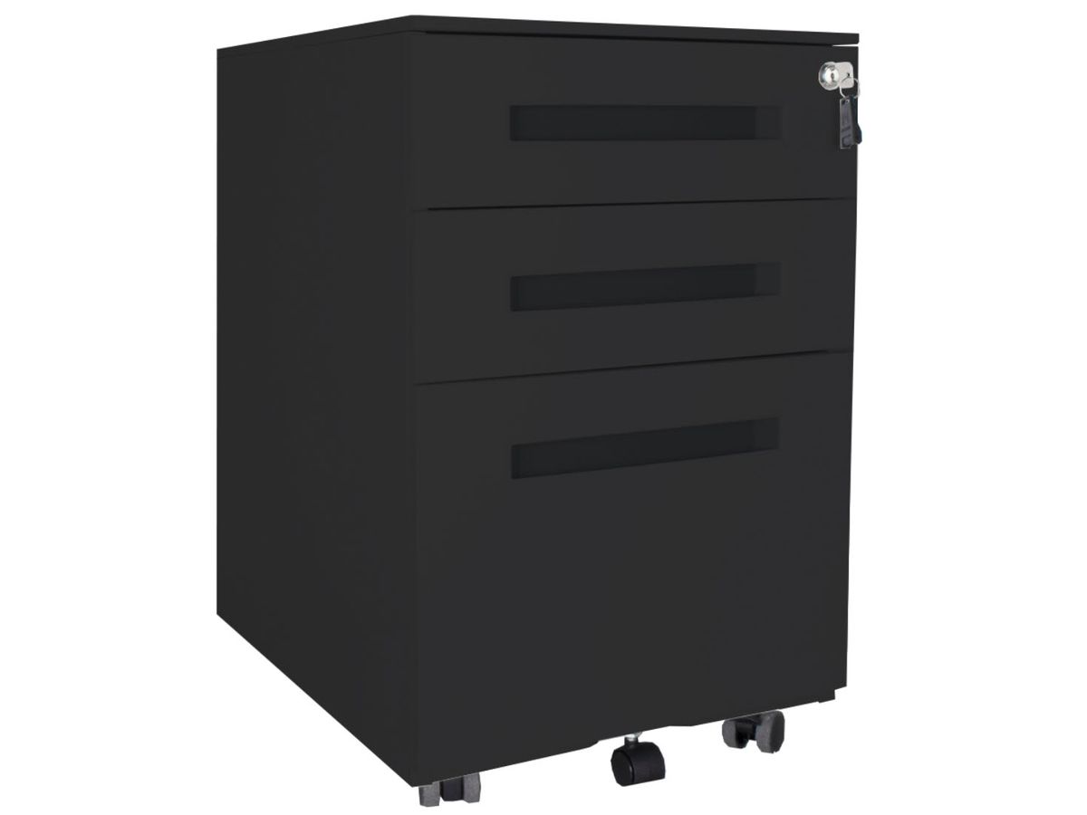 CONTINI Piedistallo per scrivania 109383 nero, 3 cassetti (9470109383006)