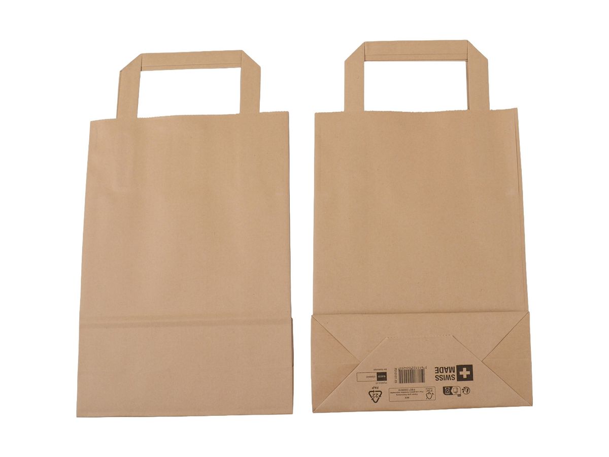 ELCO Tragetasche 18x8x26cm 7010101.25 mit Henkel, braun 50 Stück (7611722024378)